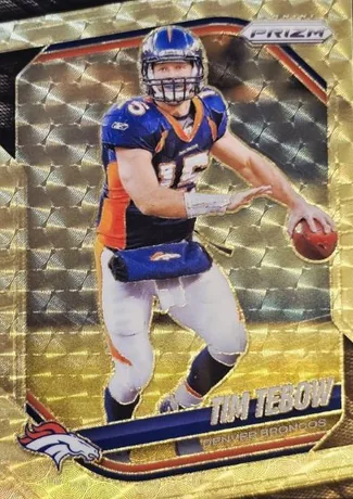 Tim Tebow · 2025 Prizm Gold Vinyl — Football trading card