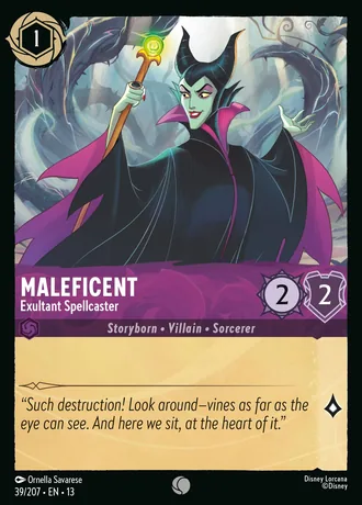 Maleficent - Exultant Spellcaster · Lorcana — Disney Lorcana trading card