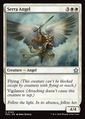 Serra Angel · Foundations — Magic: The Gathering trading card