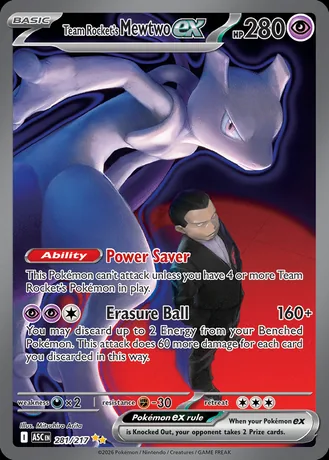 Team Rocket's Mewtwo ex · Ascended Heroes — Pokémon trading card